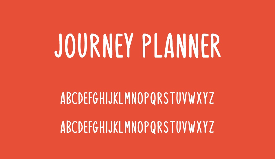 Journey Planner font