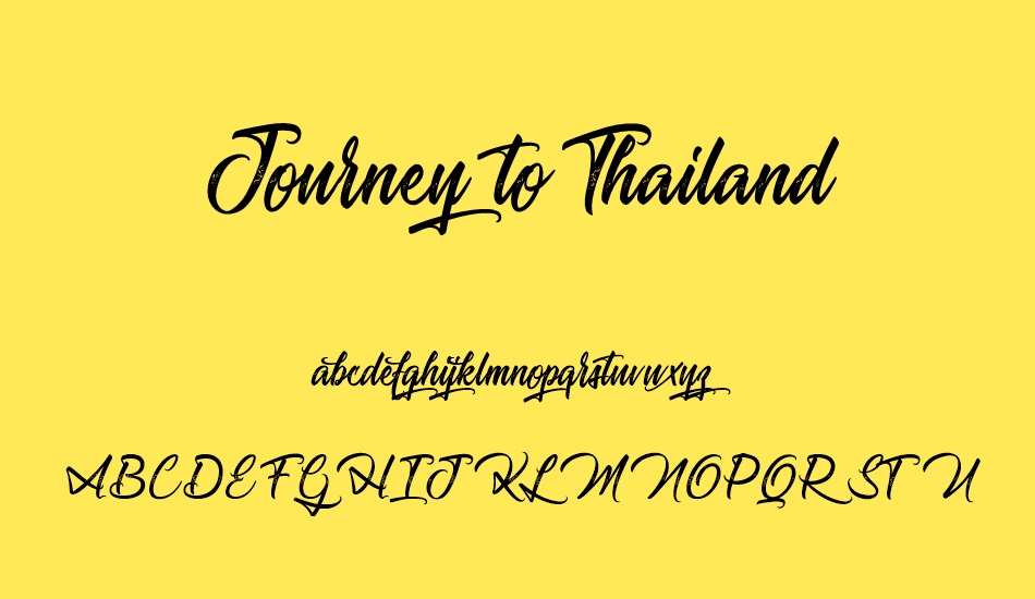 Journey to Thailand font