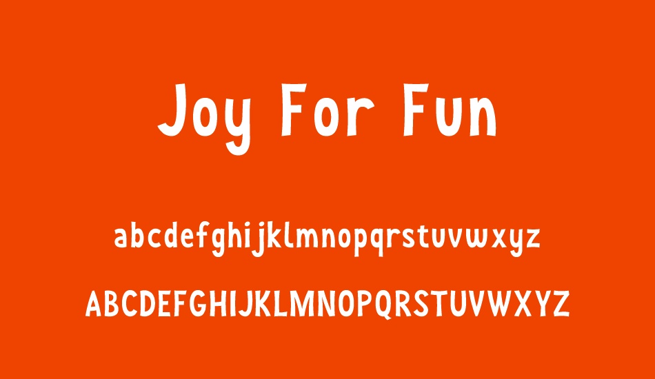Joy For Fun font