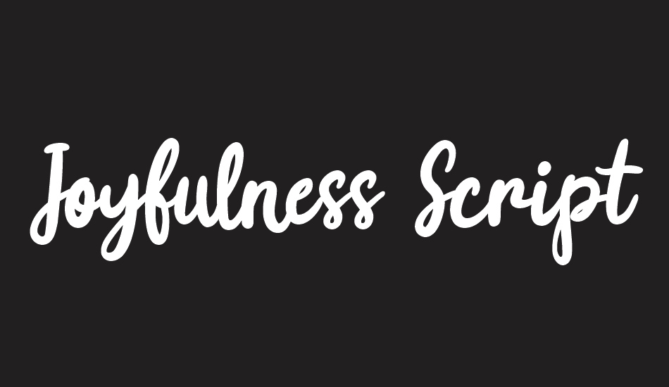 Joyfulness Script free personal font big