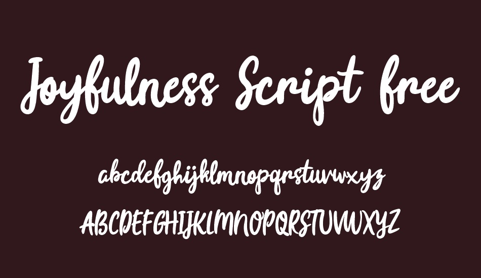 Joyfulness Script free personal font