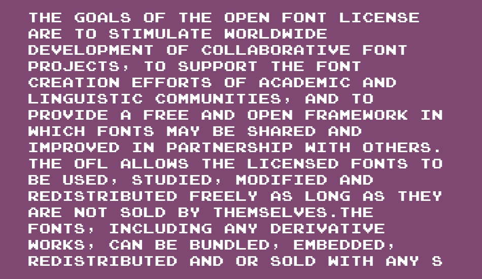 Joystix Monospace font 1
