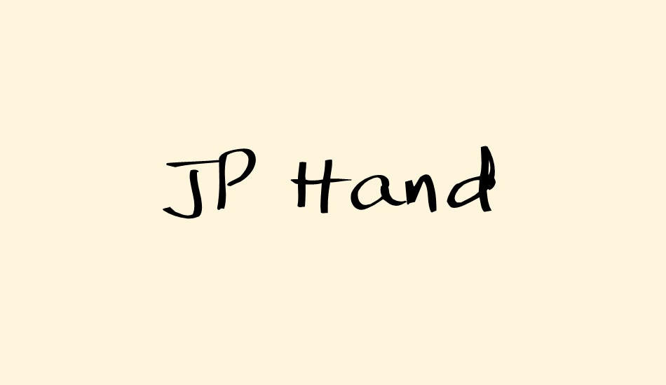JP Hand font big