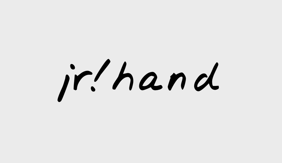 jr!hand font big
