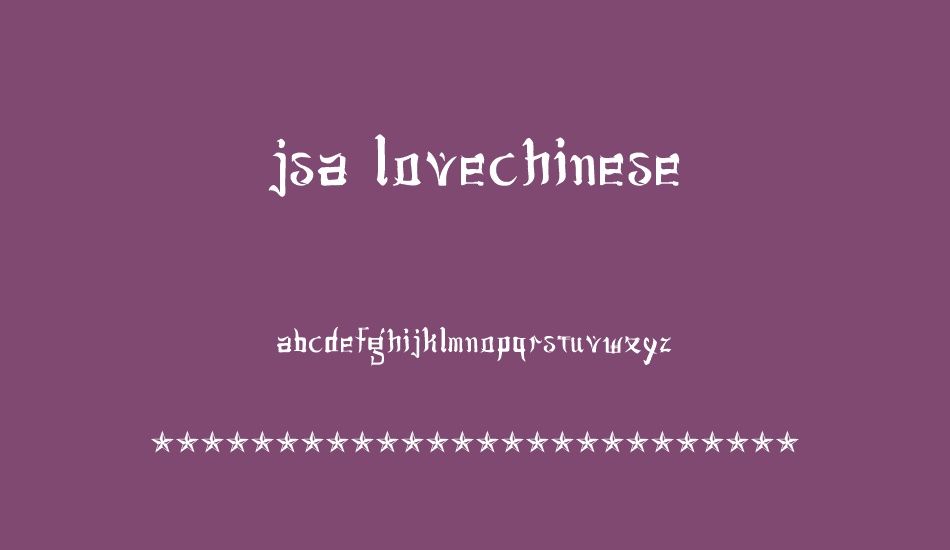 jsa lovechinese font