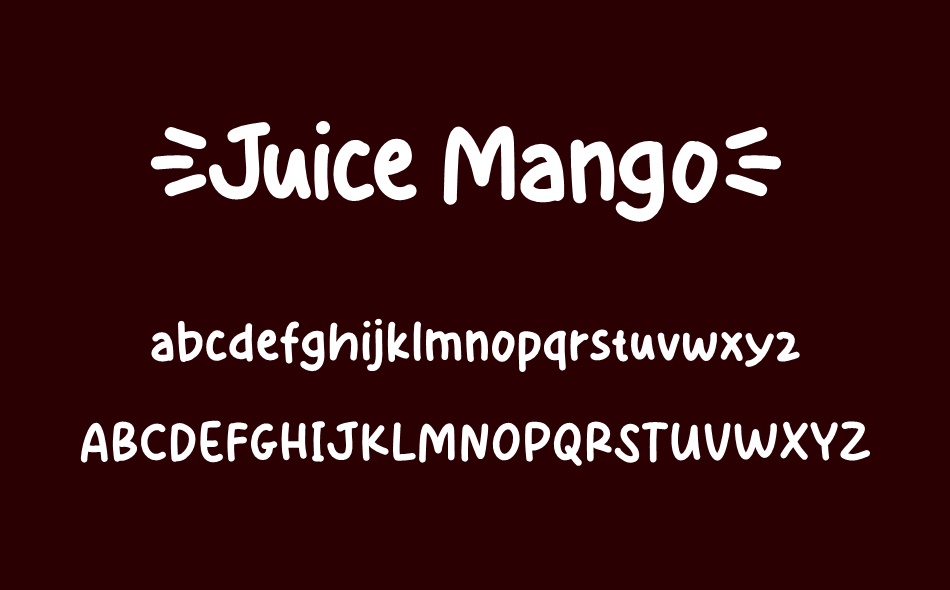 Juice Mango font