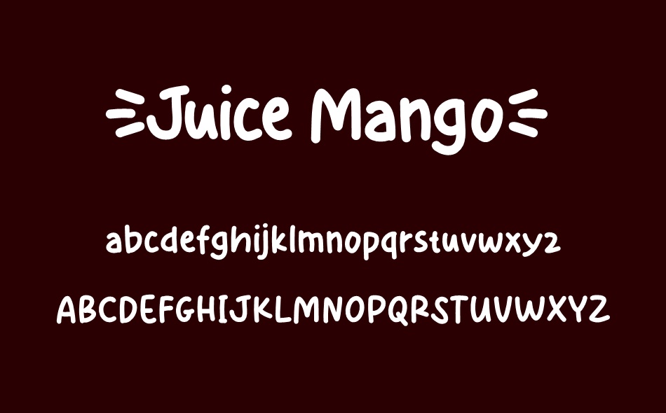 Juice Mango font