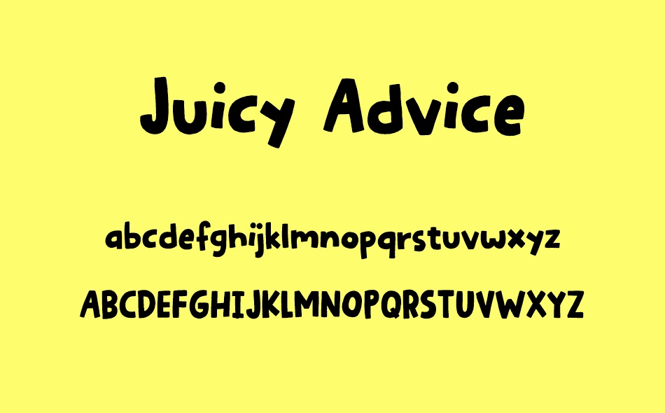 Juicy Advice font
