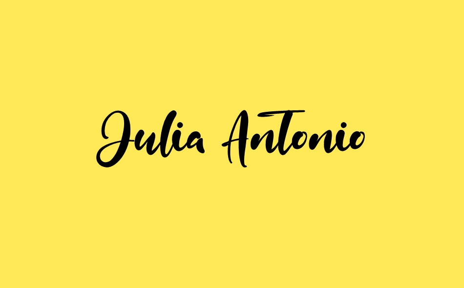 Julia Antonio font big