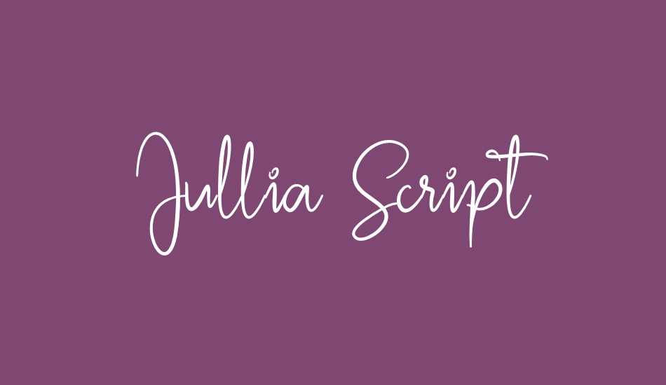 Jullia Script Personal Use Only font big