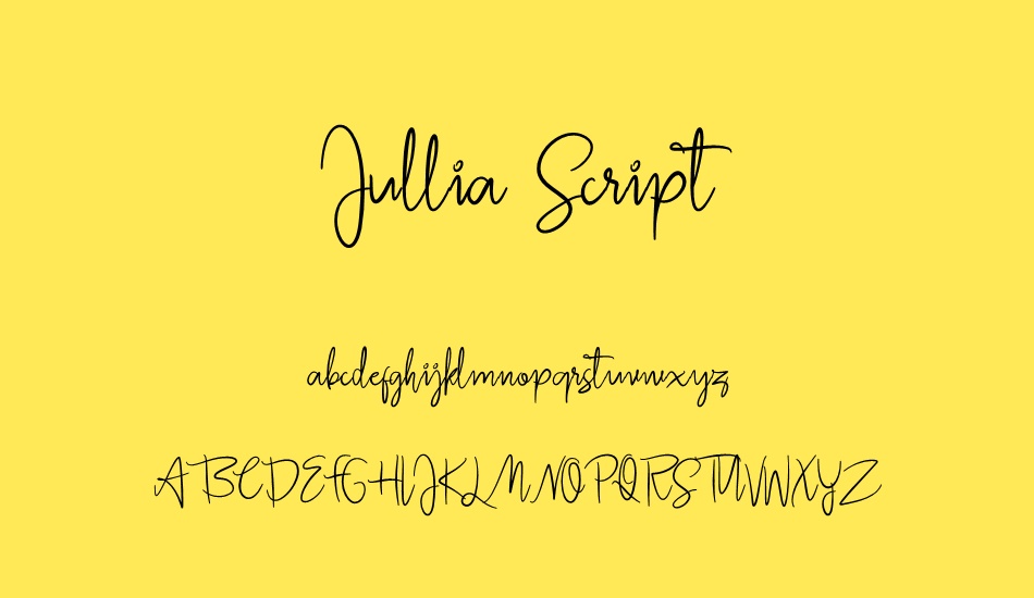 Jullia Script Personal Use Only font