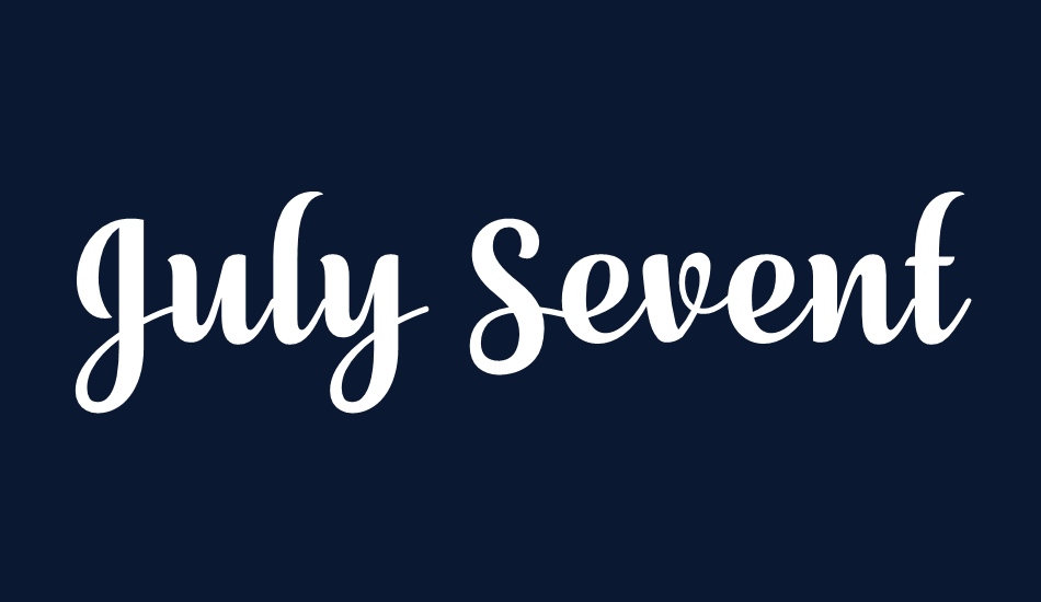 july-seventh font big