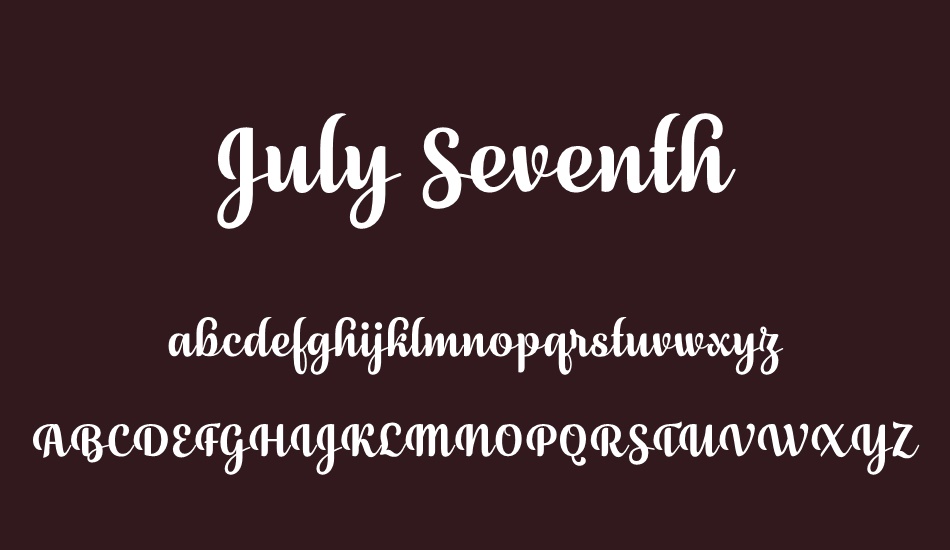 july-seventh font