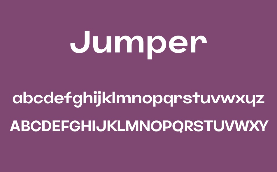 Jumper font