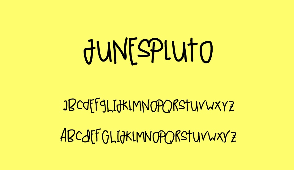JunesPluto font
