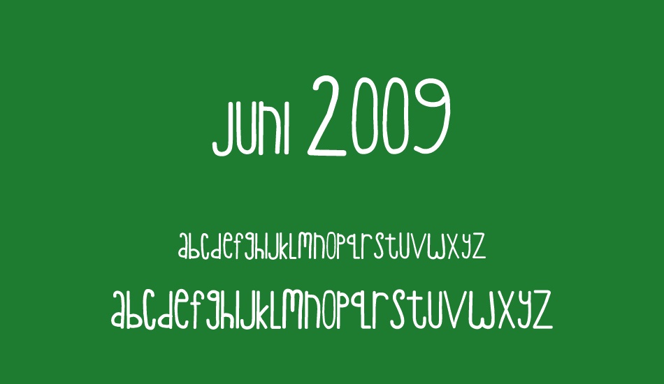 juni 2009 font