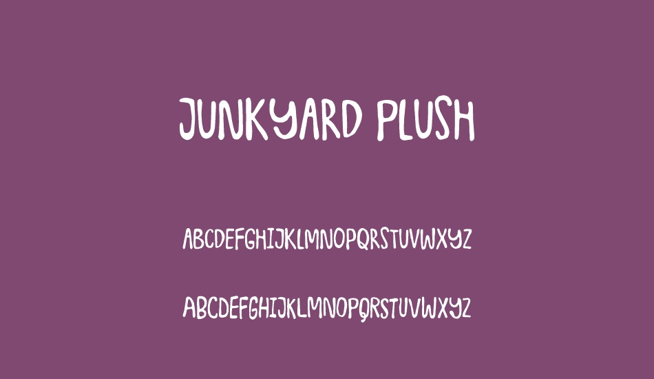 Junkyard Plush DEMO font