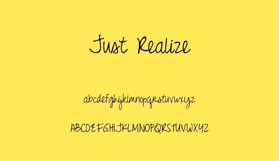 Just Realize font