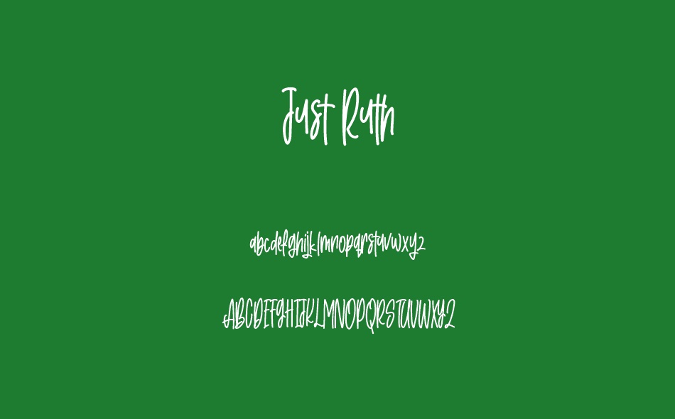 Just Ruth font