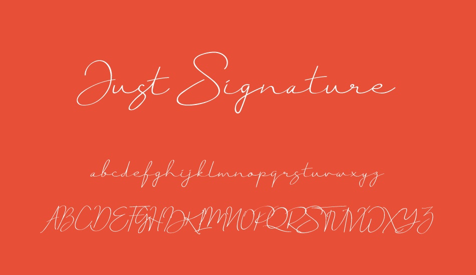 Just Signature font