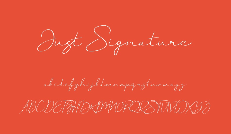 Just Signature font