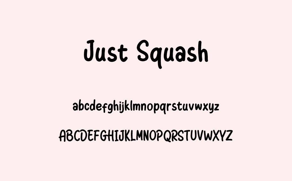 Just Squash font