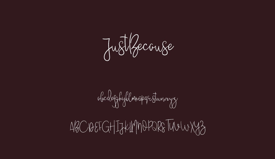 JustBecause font