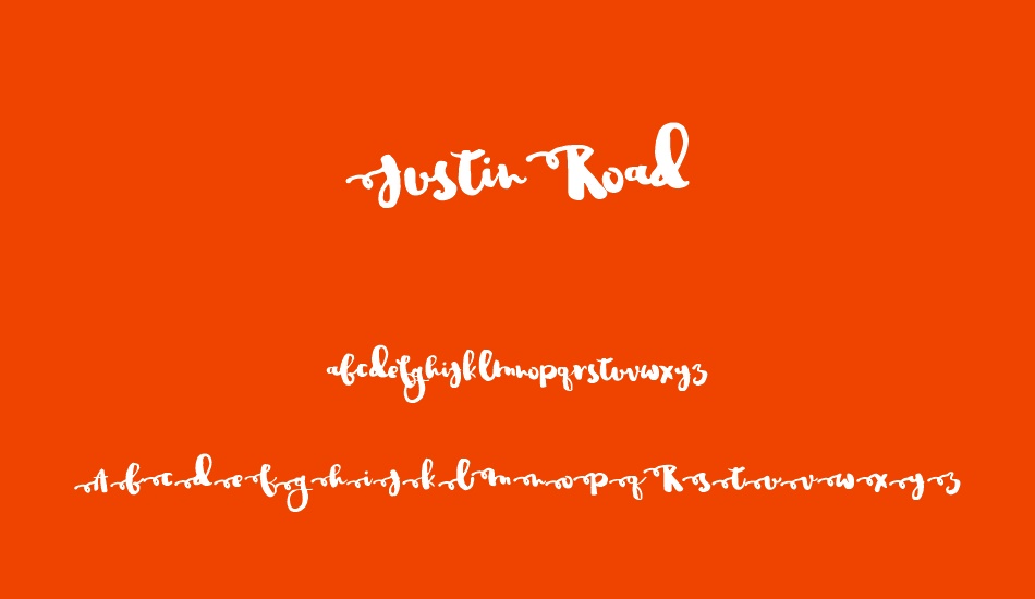 JustinRoad font