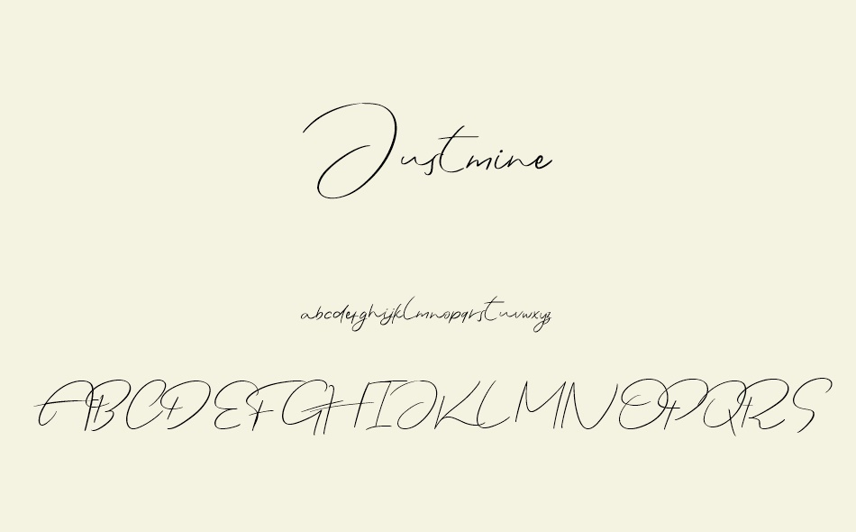Justmine font