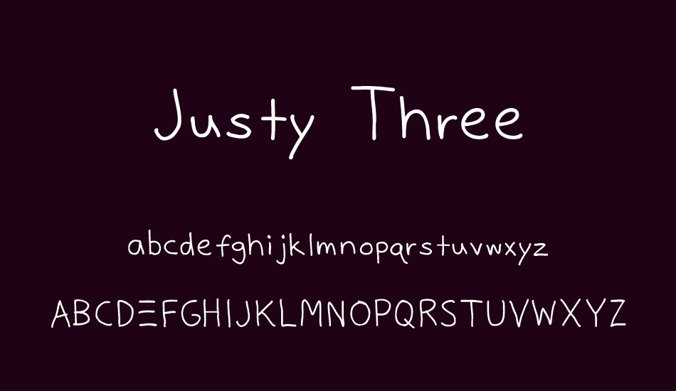 Justy Three font