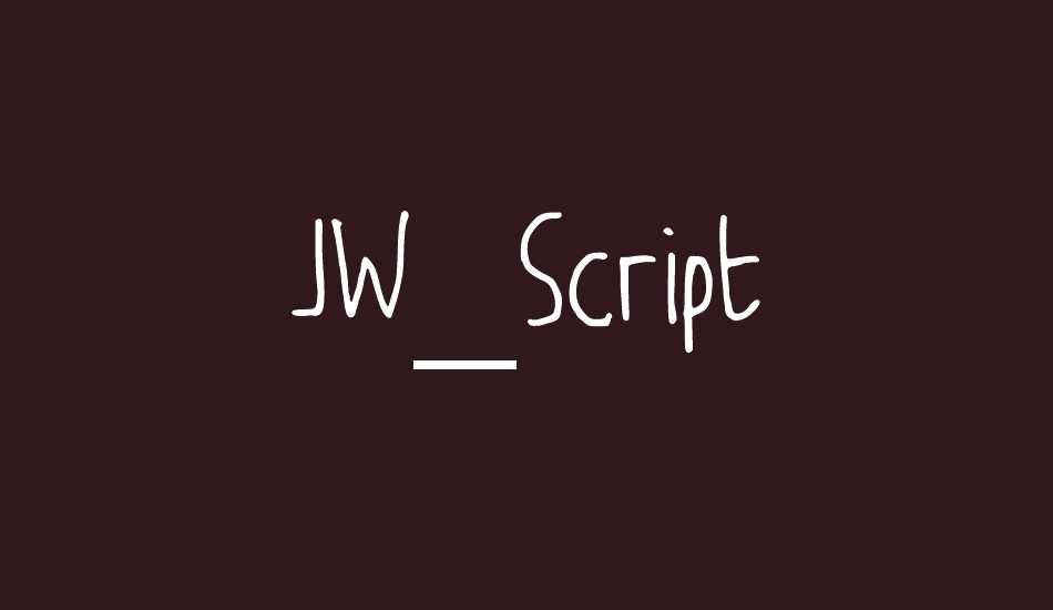 Jw Script Free Font