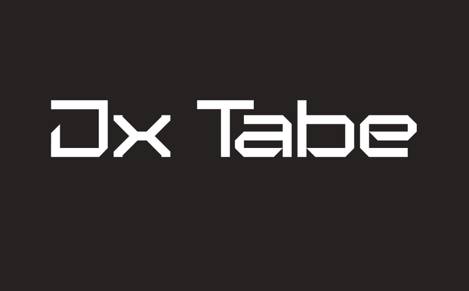 Jx Tabe font big