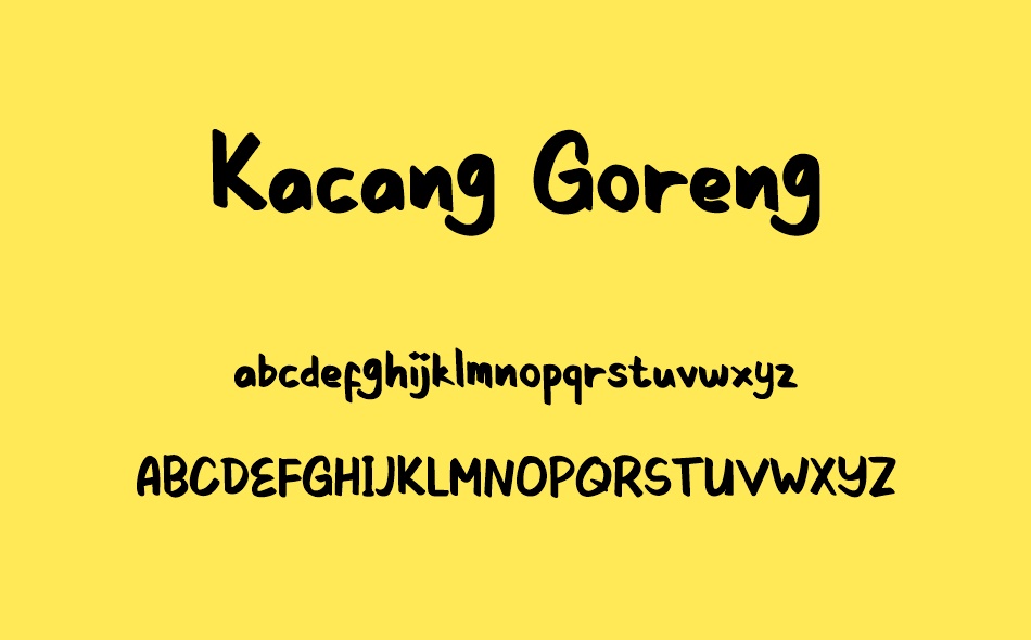 Kacang Goreng font
