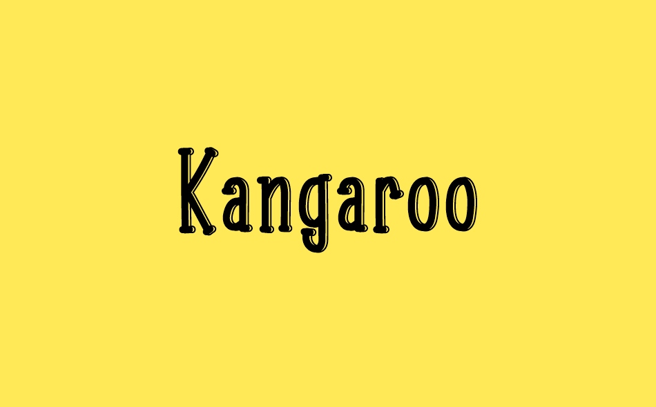 Kangaroo font big