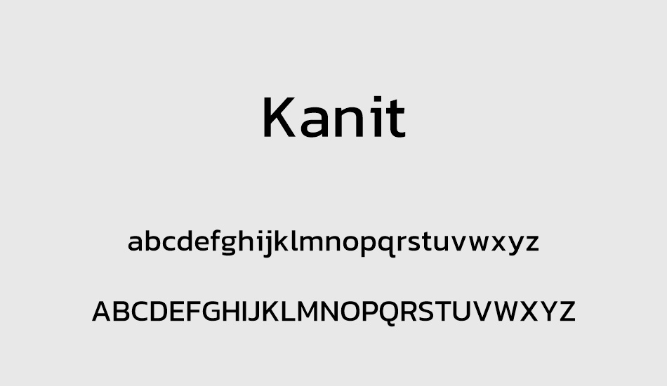 kanit font