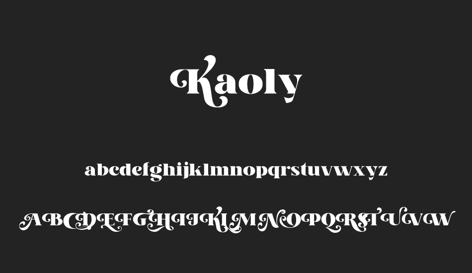 kaoly-demo font