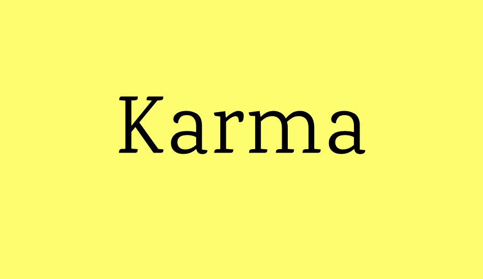 Karma free font