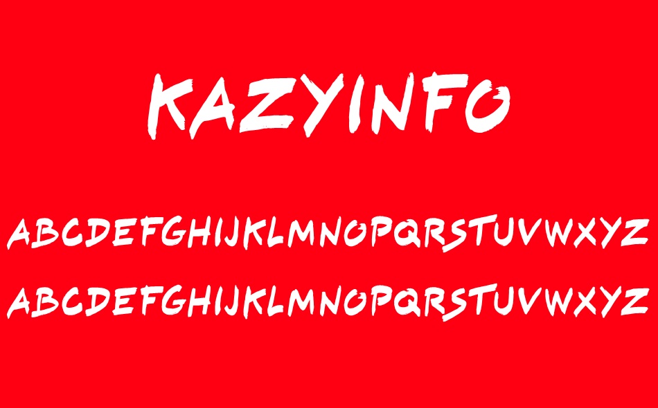 Kazyinfo font