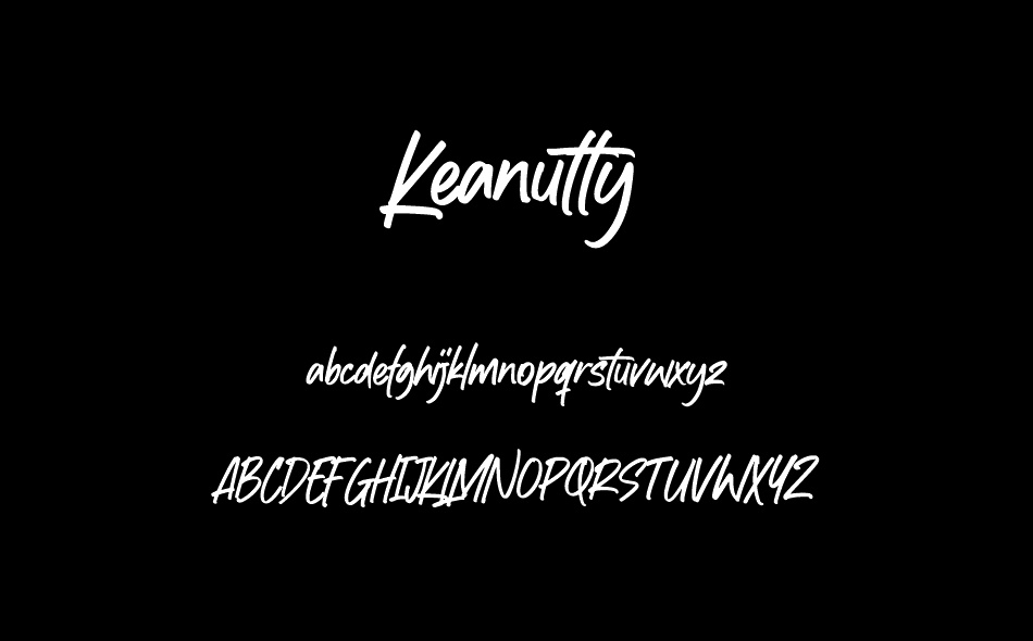 Keanutty font