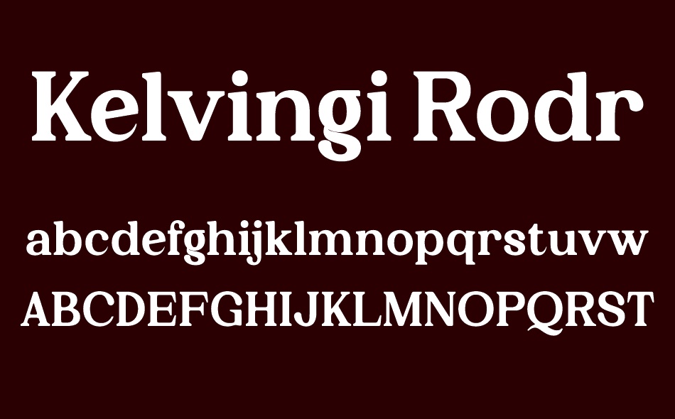 Kelvingi Rodrige font