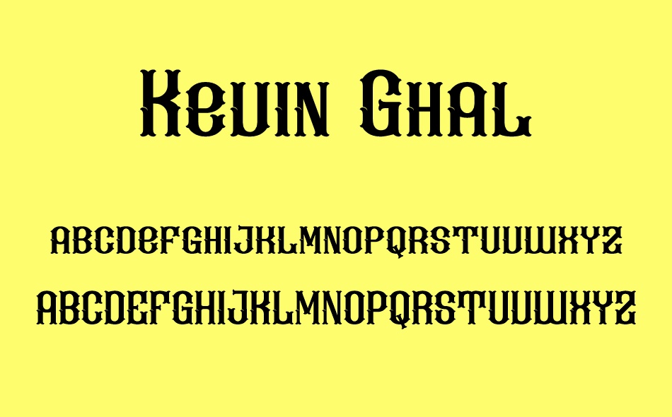 Kevin Ghal font