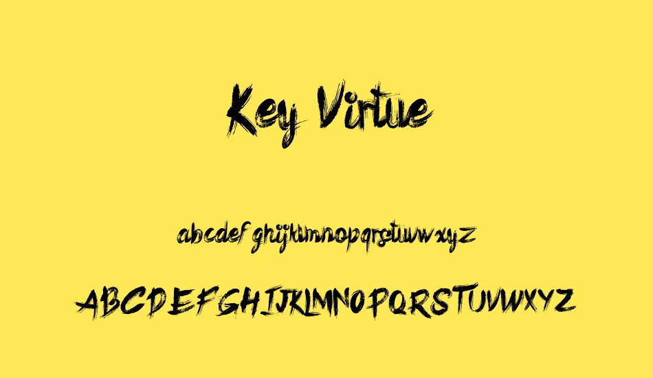key-virtue font