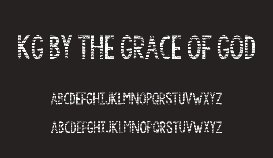 kg-by-the-grace-of-god font