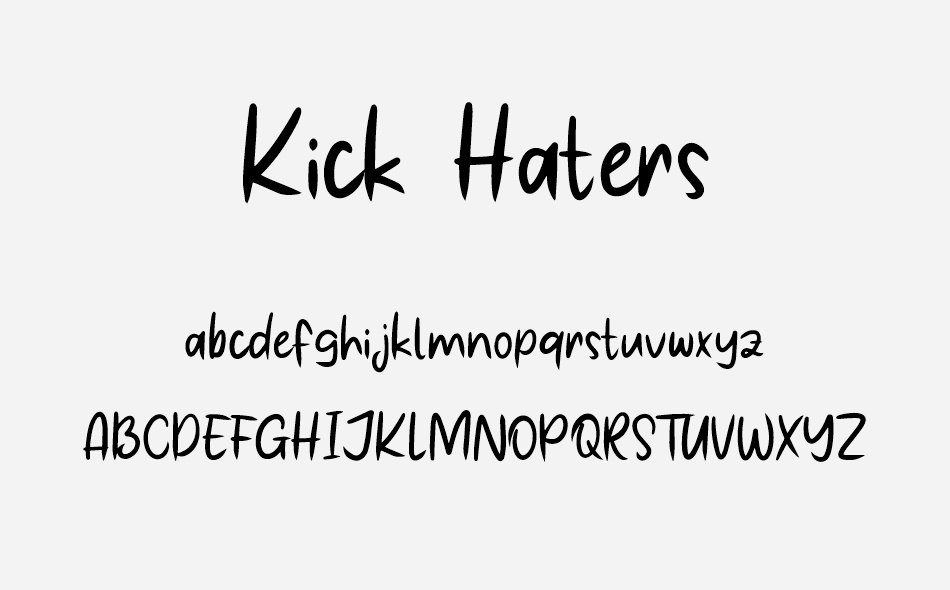 Kick Haters font