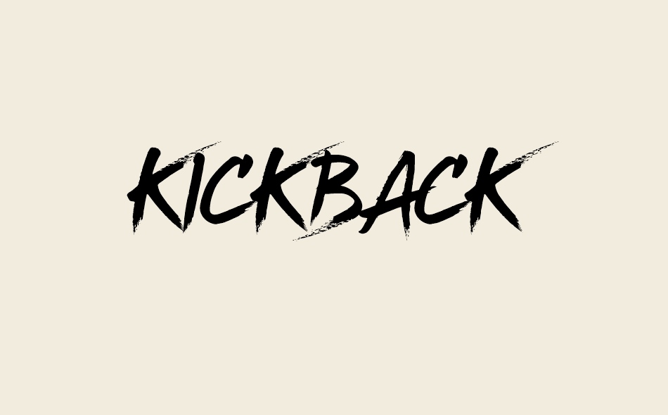 Kickback font big