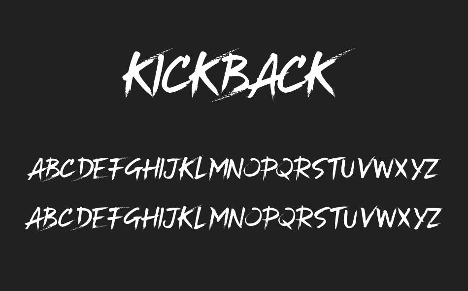 Kickback font