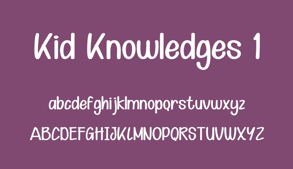 kid-knowledges-1 font