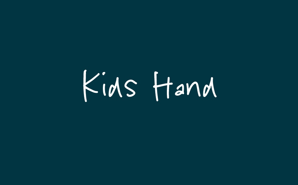 Kids Hand font big