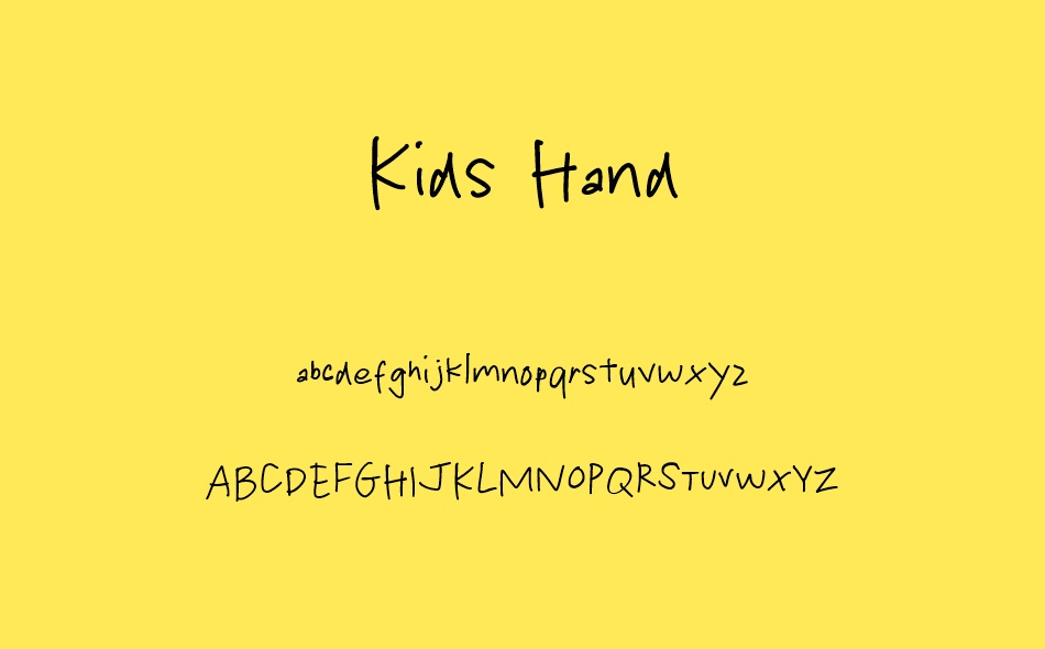 Kids Hand font