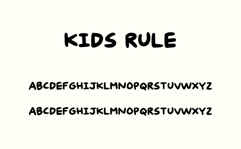 Kids Rule font
